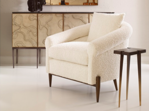 Tub style statement chair by Ambella Home at Annabelle's Fine Furniture & Interior Design in Odessa & St. Pete.