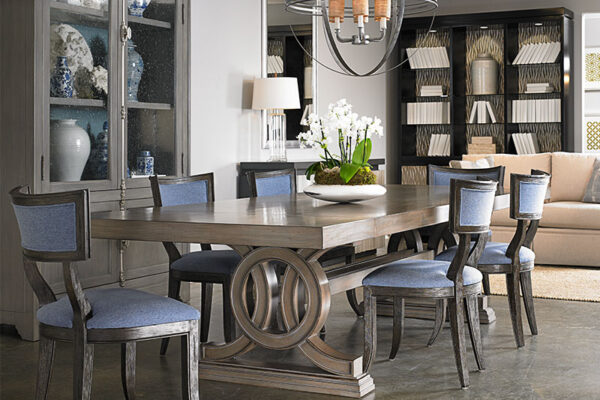 Old Biscayne Designs Hildegarde dining room table & philipa chairs.