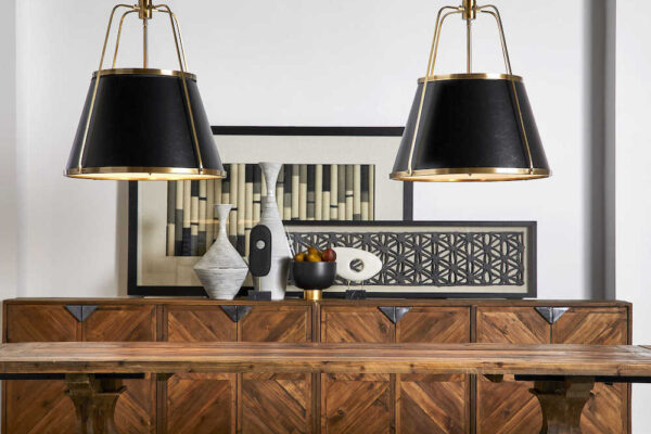 Leather classic pendant lighting from Revelation by Uttermost.