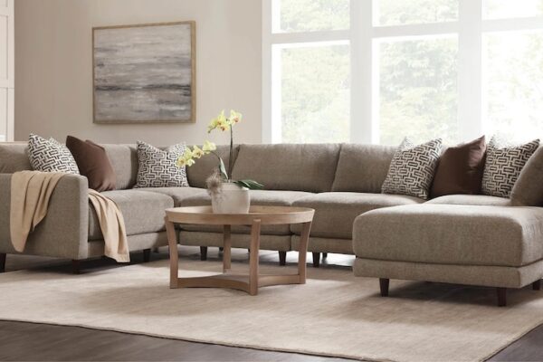 Sam Moore living room Del Ray sectional from the Upholstery Collection.