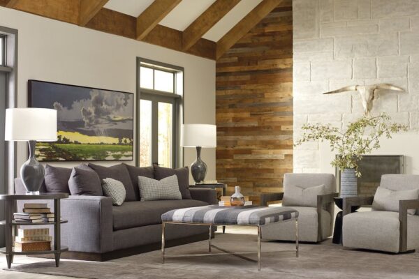 Taylor King living room Eaton fabric sofa.